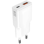 4smarts Chargeur Secteur USB-C GaN 20W + USB Format Compact Blanc - image 1
