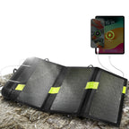 Avizar Chargeur Solaire Étanche 20W Double USB Pliable pour l'extérieur - image 1