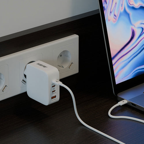 Akashi Pack Chargeur Secteur GaN 100W Intelligent USB-C x3 + USB-A + Cable USB-C 100W 1.5M - image 2