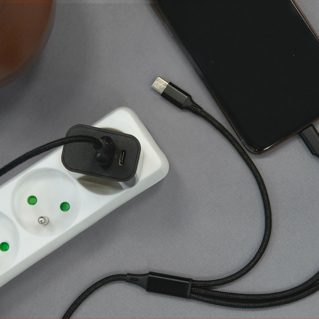Akashi Chargeur Secteur USB-C 15W + USB-A (Noir) - image 2