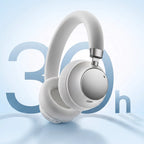 Akashi Casque Audio sans Fil Bluetooth 5.3 avec Microphone Intégré Autonomie 30h Blanc - image 4